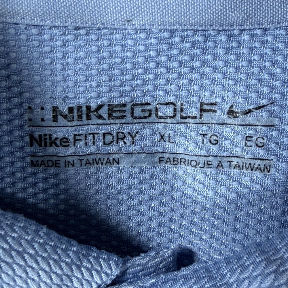Nike Golf Polo Shirt Mens XL Blue Fit Dry Short Sleeve Performance Stretch - Picture 11 of 13